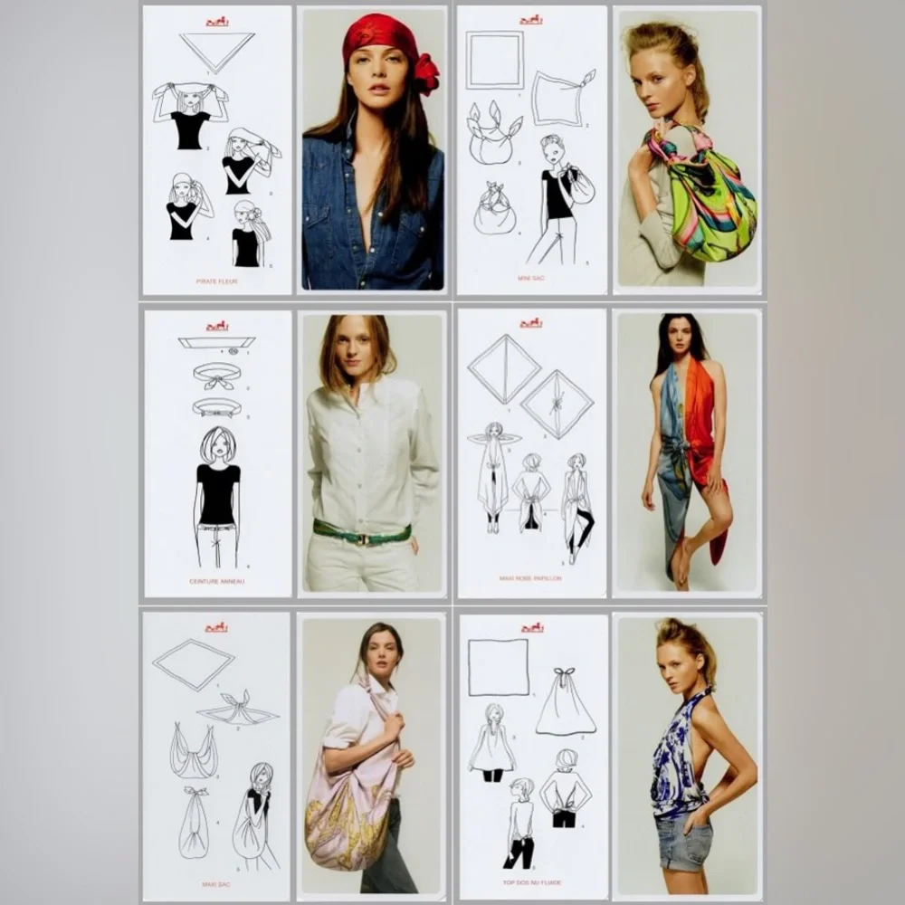 🆕 Hermes Silk Scarves Knotting Cards Deck, Le Monde D’Hermes Chapter 1 Booklet - Picture 5 of 9